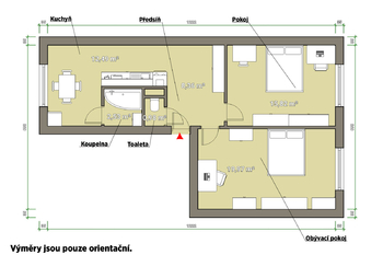 Prodej bytu 2+1 v osobním vlastnictví 60 m², Chomutov