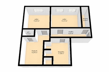 Pronájem bytu 2+1 v osobním vlastnictví 64 m², Kuřim
