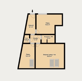 Prodej bytu 3+kk v osobním vlastnictví 68 m², Lomnice