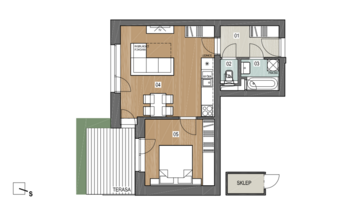 Pronájem bytu 2+kk v osobním vlastnictví 45 m², Pohořelice
