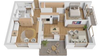 Půdorys - Prodej bytu 3+kk v osobním vlastnictví 94 m², Břeclav