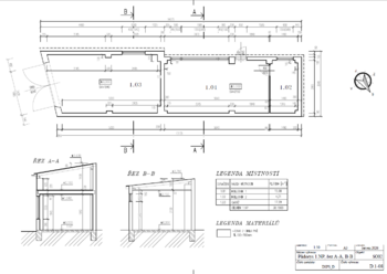 Půdorys 2D s kótami - 1.NP Garáž a hosp. stavba/holubník - Prodej domu 259 m², Kroměříž