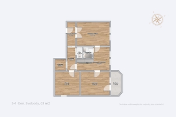 Prodej bytu 3+1 v osobním vlastnictví 72 m², Třebíč