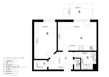 Prodej bytu 2+kk v osobním vlastnictví 45 m², Klecany