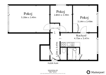 Prodej bytu 3+1 v osobním vlastnictví 62 m², Chlumec