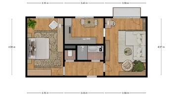 Prodej bytu 2+1 v družstevním vlastnictví 50 m², Teplice