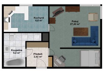 Pronájem bytu 2+kk v osobním vlastnictví 45 m², Plzeň