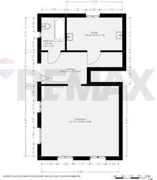 půdorys přízemí - Prodej domu 40 m², Semily