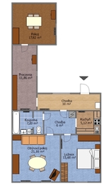 půdorys - Prodej domu 95 m², Benátky nad Jizerou