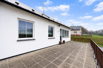 1NP - terasa 40m2, vstup z OP - Prodej domu 188 m², Albrechtice