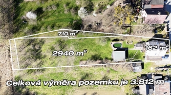 Celková výměra pozemku - Prodej domu 188 m², Albrechtice