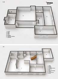 půdorys - Prodej domu 199 m², Dubné