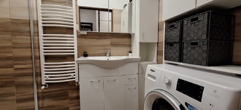 Koupelna se sprchovým koutem - Prodej bytu 2+kk v osobním vlastnictví 54 m², Jedovnice