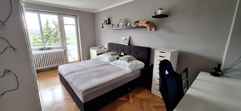 Ložnice - Prodej bytu 2+kk v osobním vlastnictví 54 m², Jedovnice