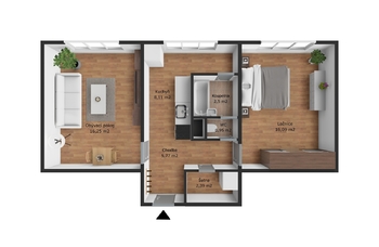Pronájem bytu 2+1 v osobním vlastnictví 54 m², Aš