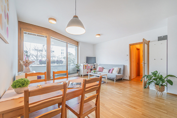 obývací pokoj - Pronájem bytu 2+kk v osobním vlastnictví 51 m², Praha 8 - Libeň