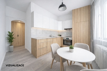 Kuchyně - vizualizace - Prodej bytu 2+1 v osobním vlastnictví 49 m², Slaný