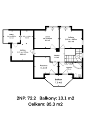 půdorys - Prodej domu 167 m², Horoměřice