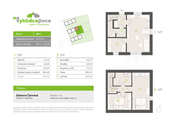 Prodej bytu 4+kk v osobním vlastnictví 90 m², Jince