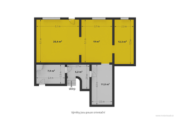 Pronájem skladovacích prostor 70 m², Čečelice