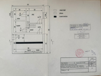 půdorys 1. NP - Prodej domu 50 m², Račice