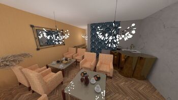 Vizualizace konceptu kavárny - Pronájem obchodních prostor 20 m², Praha 3 - Vinohrady