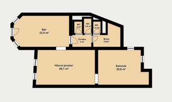 Prodej obchodních prostor 87 m², Brno