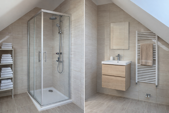 Koupelna v patře - Vizualizace finální stav - Prodej domu 183 m², Čejkovice