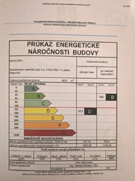 Průkaz energetické náročnosti budovy - Prodej bytu 3+1 v osobním vlastnictví 64 m², Rakovník