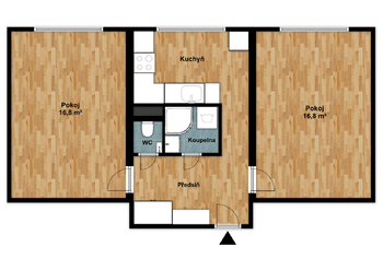 Pronájem bytu 2+1 v osobním vlastnictví 52 m², Praha 6 - Veleslavín