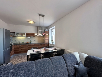 Obývací pokoj + kk - Pronájem bytu 3+kk v osobním vlastnictví 87 m², České Budějovice