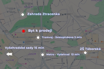 Prodej bytu 3+kk v osobním vlastnictví 77 m², Praha 2 - Nusle