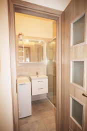 Koupelna - Prodej bytu 2+kk v osobním vlastnictví 40 m², Praha 10 - Vršovice