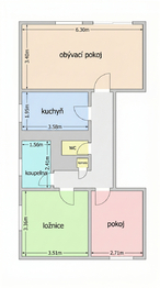 Prodej bytu 3+1 v osobním vlastnictví 66 m², Úvaly