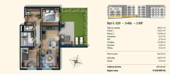 Prodej bytu 3+kk v osobním vlastnictví 86 m², Plzeň