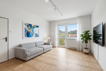 VIZUALIZACE - Obývací pokoj - Prodej bytu 3+1 v osobním vlastnictví 88 m², Valdice