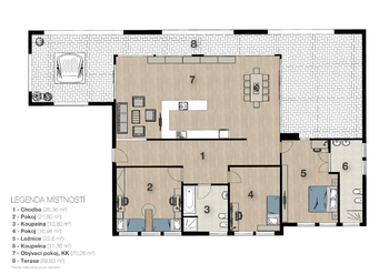Prodej bytu 4+kk v osobním vlastnictví 223 m², Lipno nad Vltavou