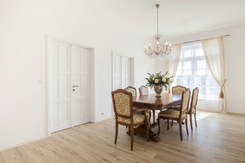 Vizualizace jídelního koutu - Prodej bytu 4+kk v osobním vlastnictví 104 m², Vráž