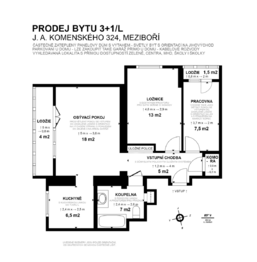Prodej bytu 3+1 v osobním vlastnictví 67 m², Meziboří