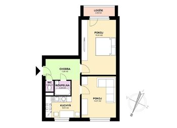 Pronájem bytu 2+1 v osobním vlastnictví 54 m², Praha 6 - Vokovice