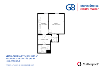 Prodej bytu 1+1 v osobním vlastnictví 37 m², Ústí nad Labem