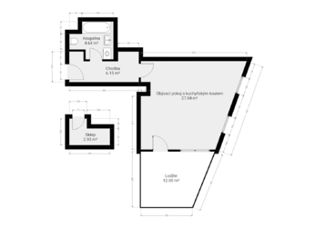 Pronájem bytu 1+kk v družstevním vlastnictví 39 m², Praha 5 - Stodůlky