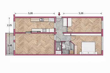 Pronájem bytu 3+1 v osobním vlastnictví 65 m², Praha 4 - Háje