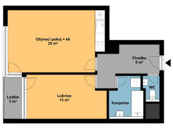 Pronájem bytu 2+kk v osobním vlastnictví 55 m², Praha 3 - Žižkov