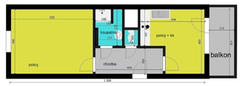 Pronájem bytu 1+1 v osobním vlastnictví 43 m², Poděbrady