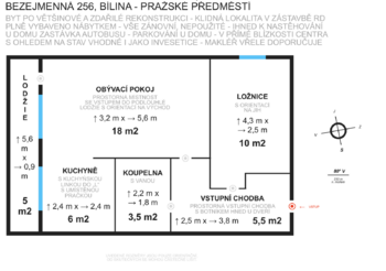 Pronájem bytu 2+kk v osobním vlastnictví 49 m², Bílina