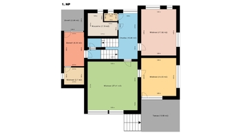 Půdorys přízemí - Prodej domu 150 m², Příbram