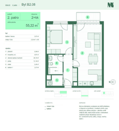 Prodej bytu 2+kk v osobním vlastnictví 55 m², Zlín