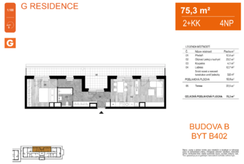 Prodej bytu 2+kk v osobním vlastnictví 53 m², Unhošť