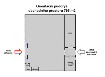 Pronájem obchodních prostor 795 m², České Budějovice